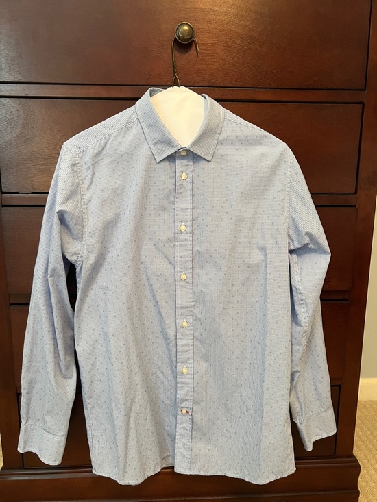 Tommy Hilfiger Other - Tommy Hilfiger Light Blue Gingham Check and Dotted Button-Down Shirt